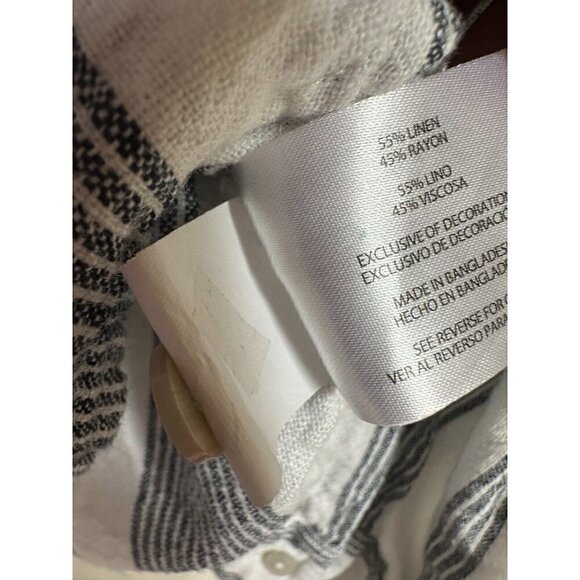 Orvis Ladies Women's Long Sleeve Button Front Linen Blend Top Shirt Size XXL  2X - Picture 7 of 12